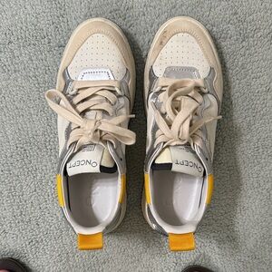 Neutral Beige & Yellow Women’s Sneakers - ONCEPT